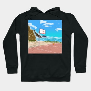 Beach Basketball Painting Hoodie